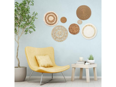 Décor Mural Cadre en Corde Tissée Décorations en Bois pour la Maison