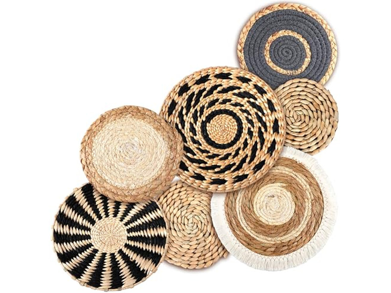 Paniers muraux tissés décoration intérieure ensemble bohème suspendu